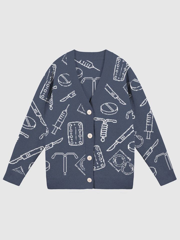birth control icons (navy cardigan) product image (1)