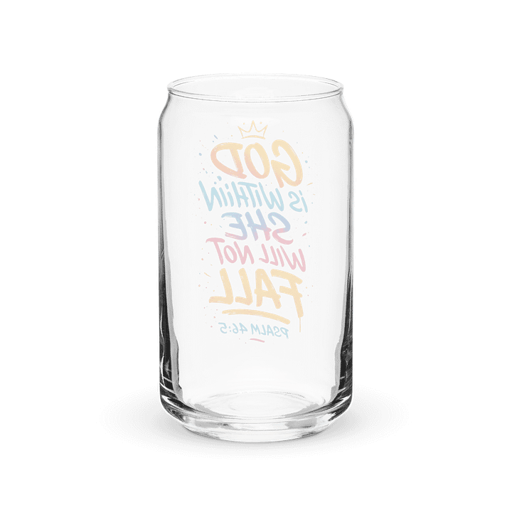 "Rooted & Unshakable" – Psalm 46:5 Graffiti Can Glass product image (6)