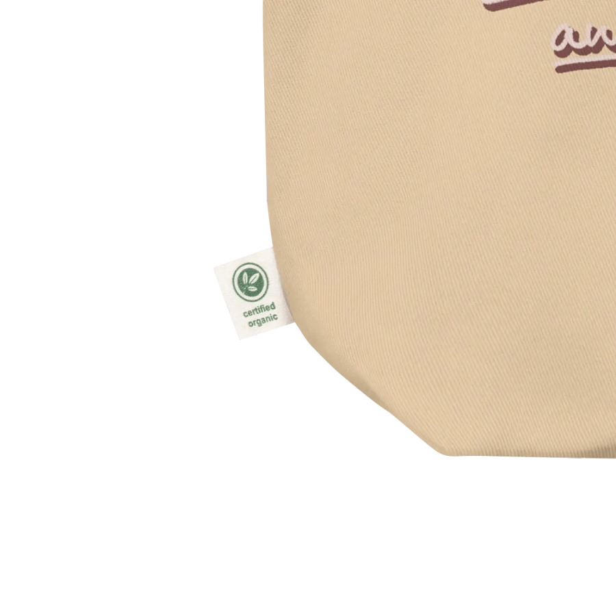 Bubbly and a B*tch (blush shadow design) organic cotton tote bag product image (2)