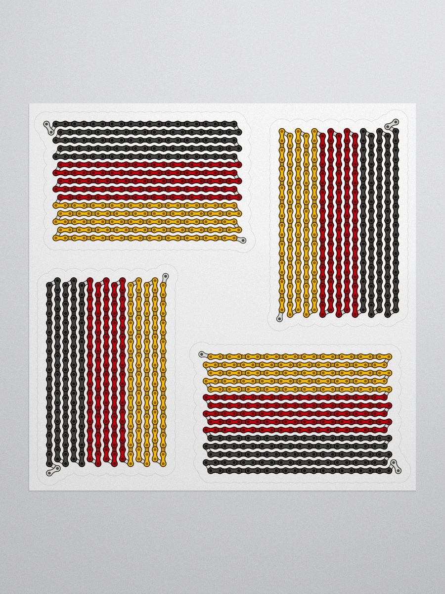 Germany Bike Chain Flag Sticker 4 Pack product image (1)