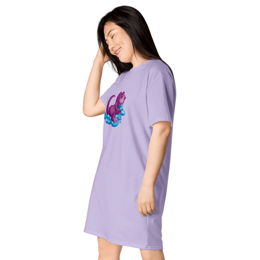 Sleepy Dino Tshirt Dress product image (5)