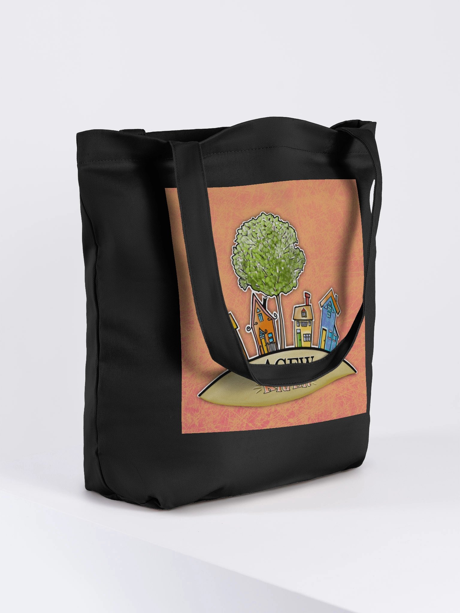 ACFW KidLit House Design Black Tote Bag Orange product image (4)