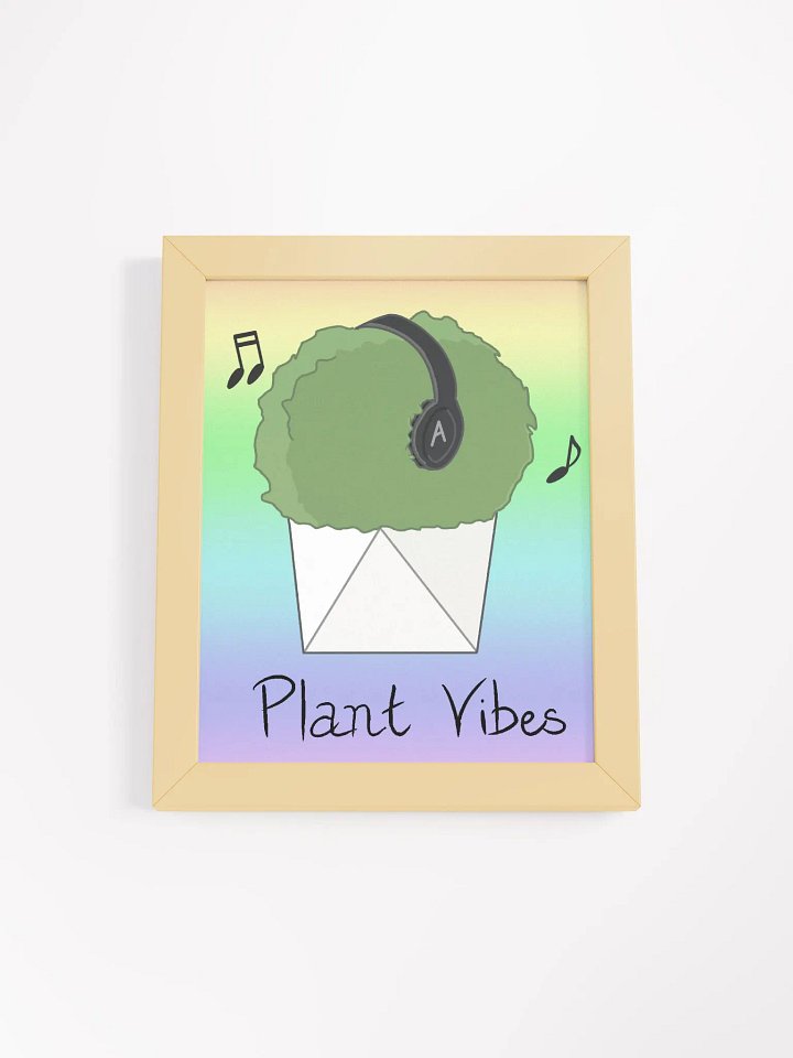 Plant Vibes Print in Wooden Frame product image (2)