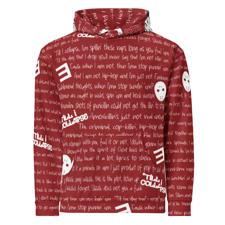 'Till I Collapse - Eminem - RED - Unisex Hoodie product image (2)