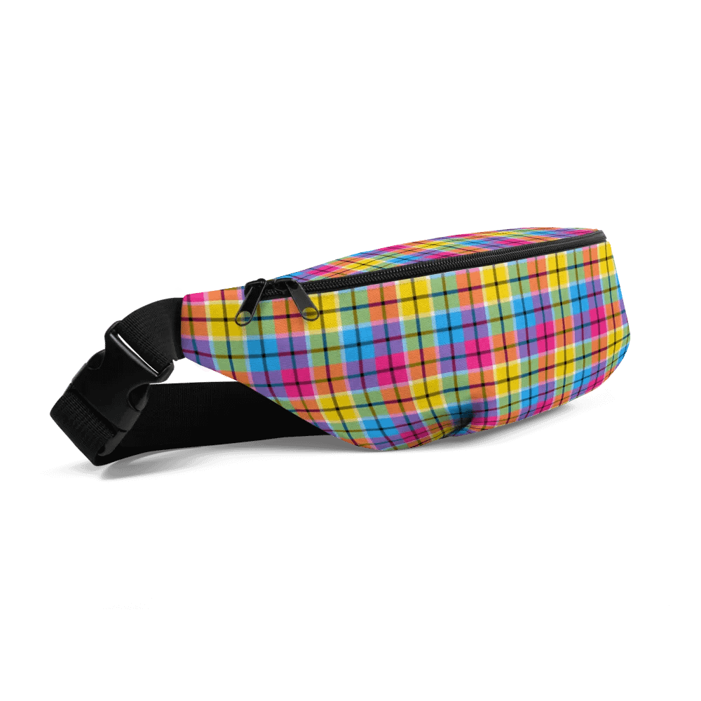 Hot Pink, Turquoise, and Yellow Plaid Fanny Pack product image (3)