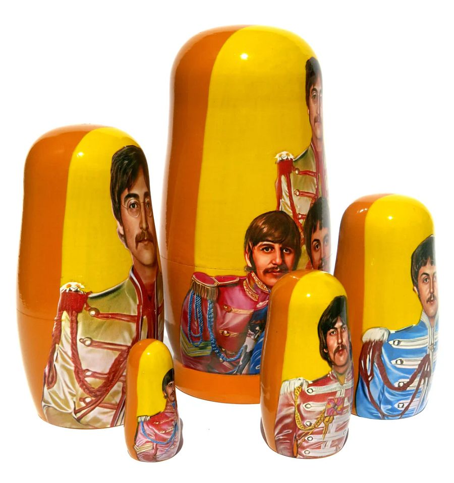 The Beatles Group 5 Piece Nesting Doll Set - Handcrafted Stacking Matryoshka Set - FREE U.S. SHIPPING! product image (9)