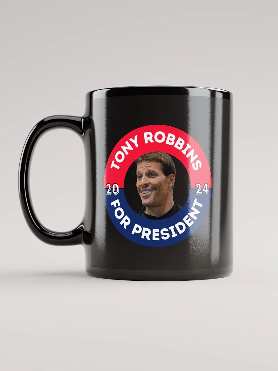 Tony Robbins for President 2024 Glossy Black Mug product image (11)