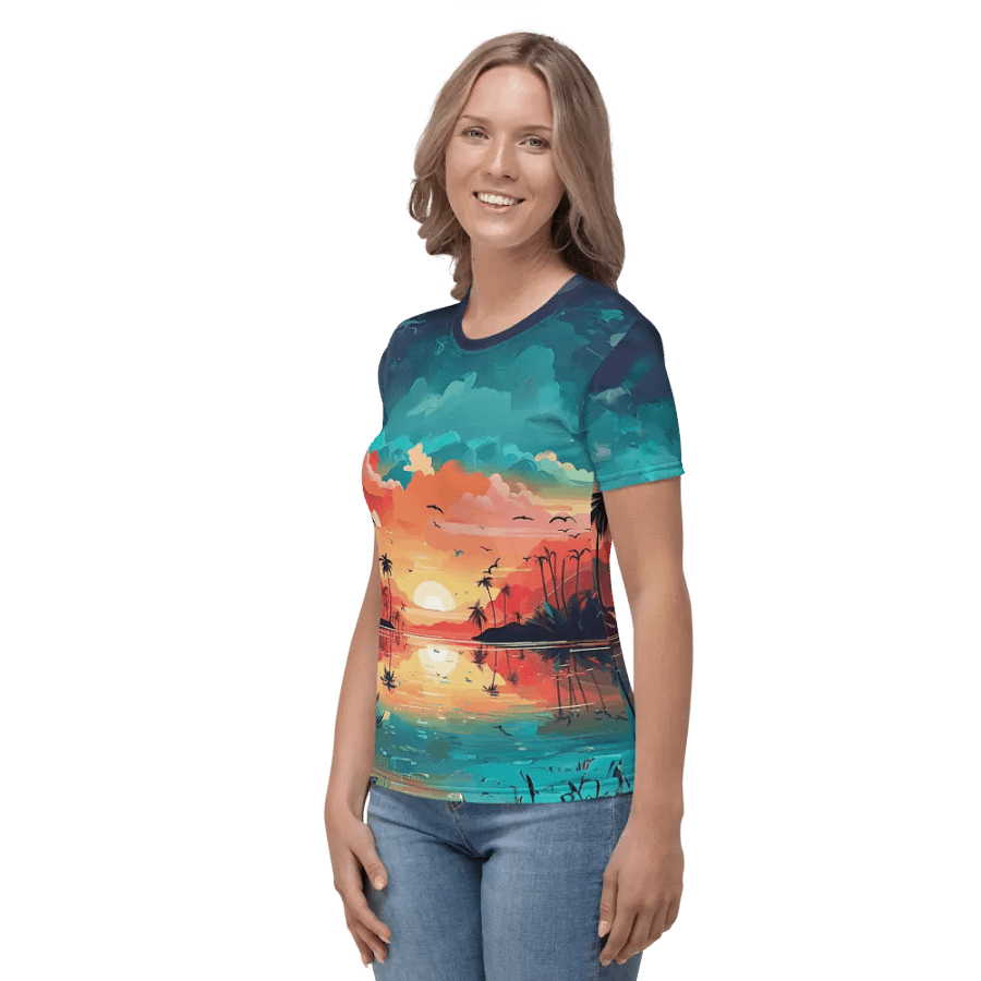 Tropical Sunset All Over Print T-shirt product image (6)