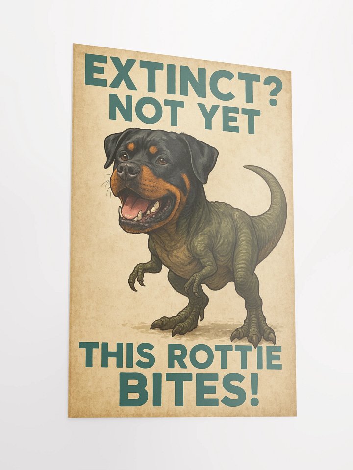 Extinct? Not Yet – This Rottie Bites! Poster product image (4)