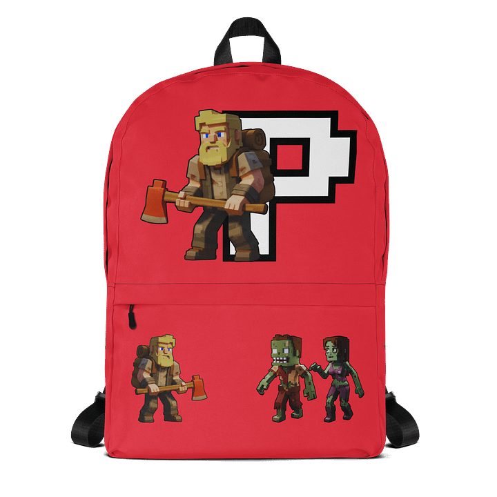 Patient PixelZ All-Over Print Backpack (Red) product image (1)
