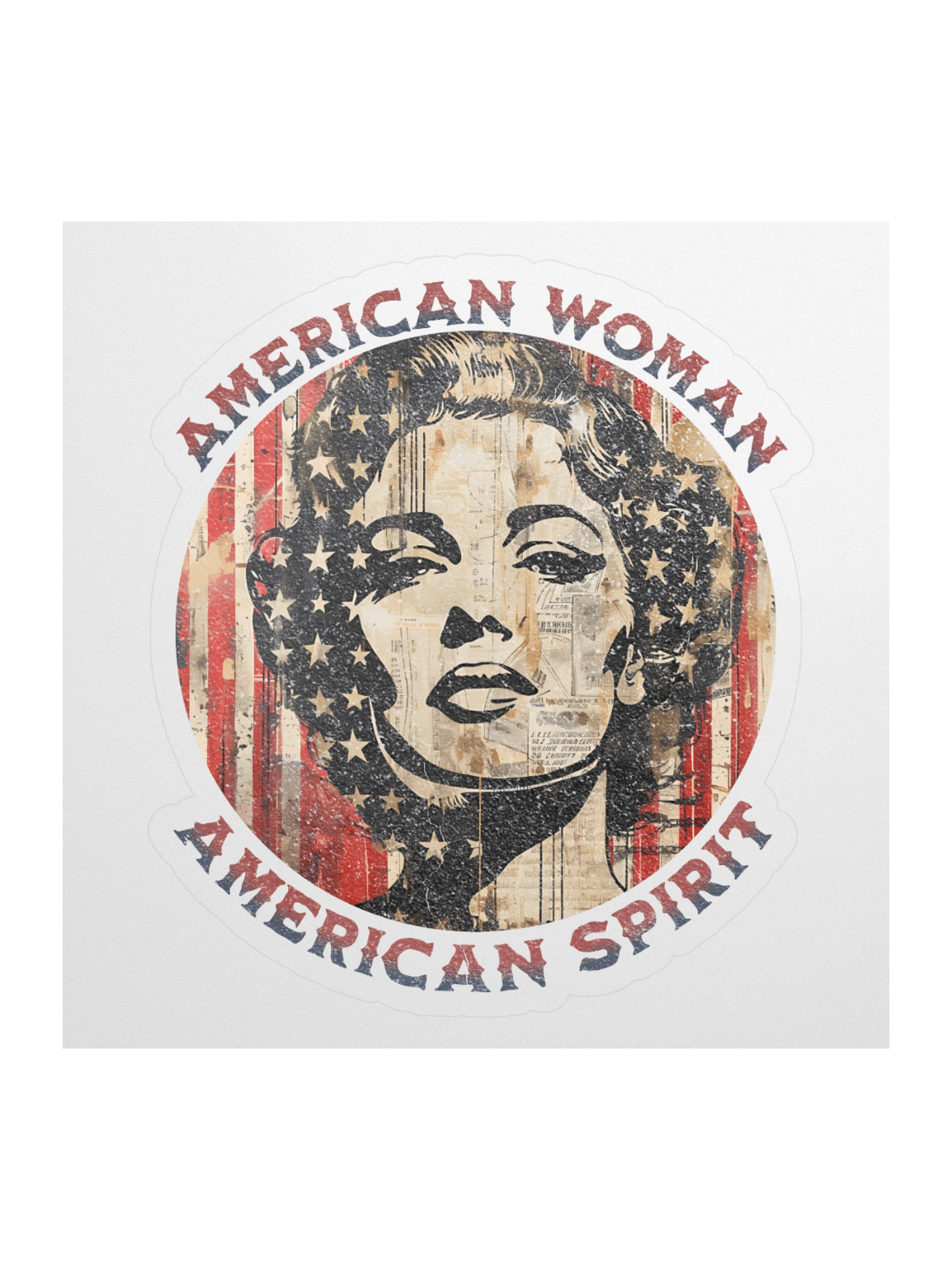 American Woman Kiss Cut Sticker product image (1)
