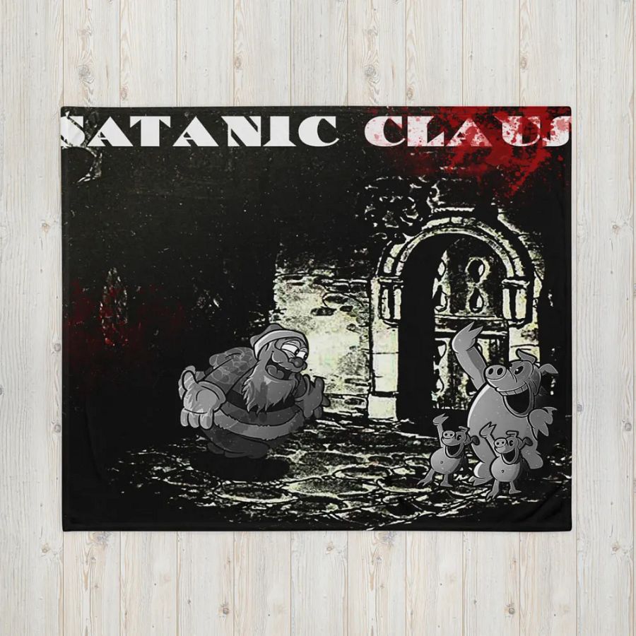 Satanic Claus Throw Blanket product image (16)