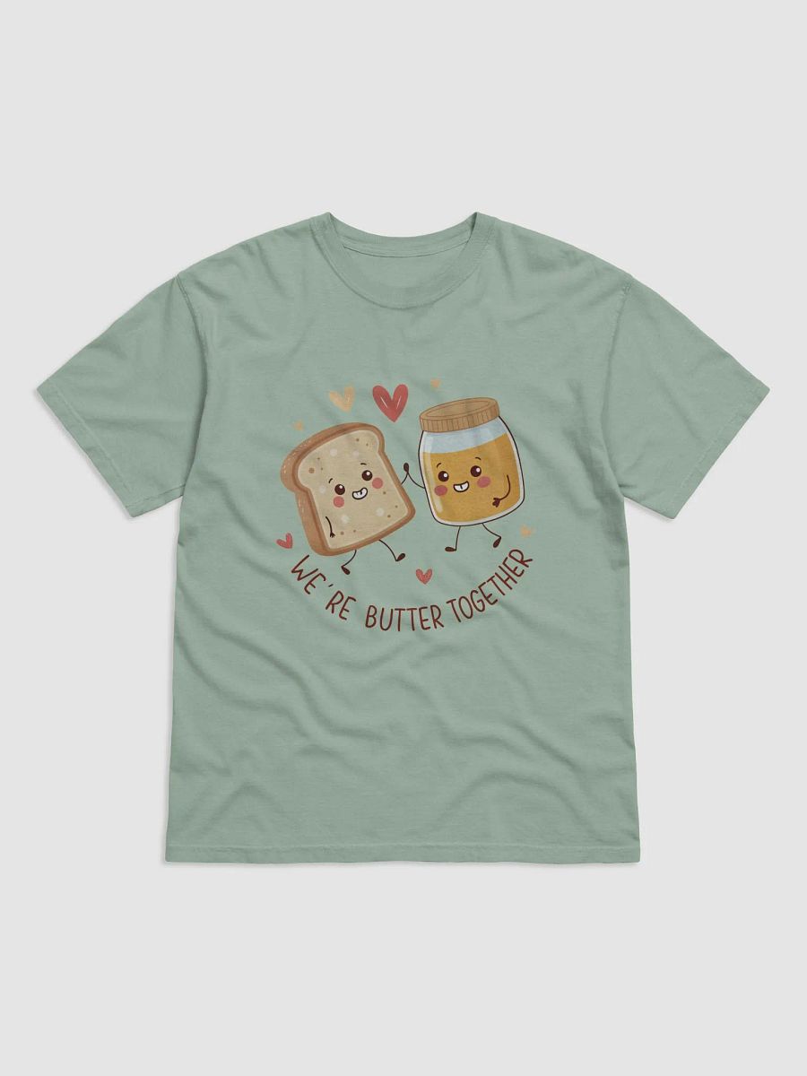 We're Butter Together Quoted Short Sleeves Cotton T Shirt, GenZ Fashion Tee, Unisex Graphic Top, Family Love Gift Idea, Trendy College product image (2)