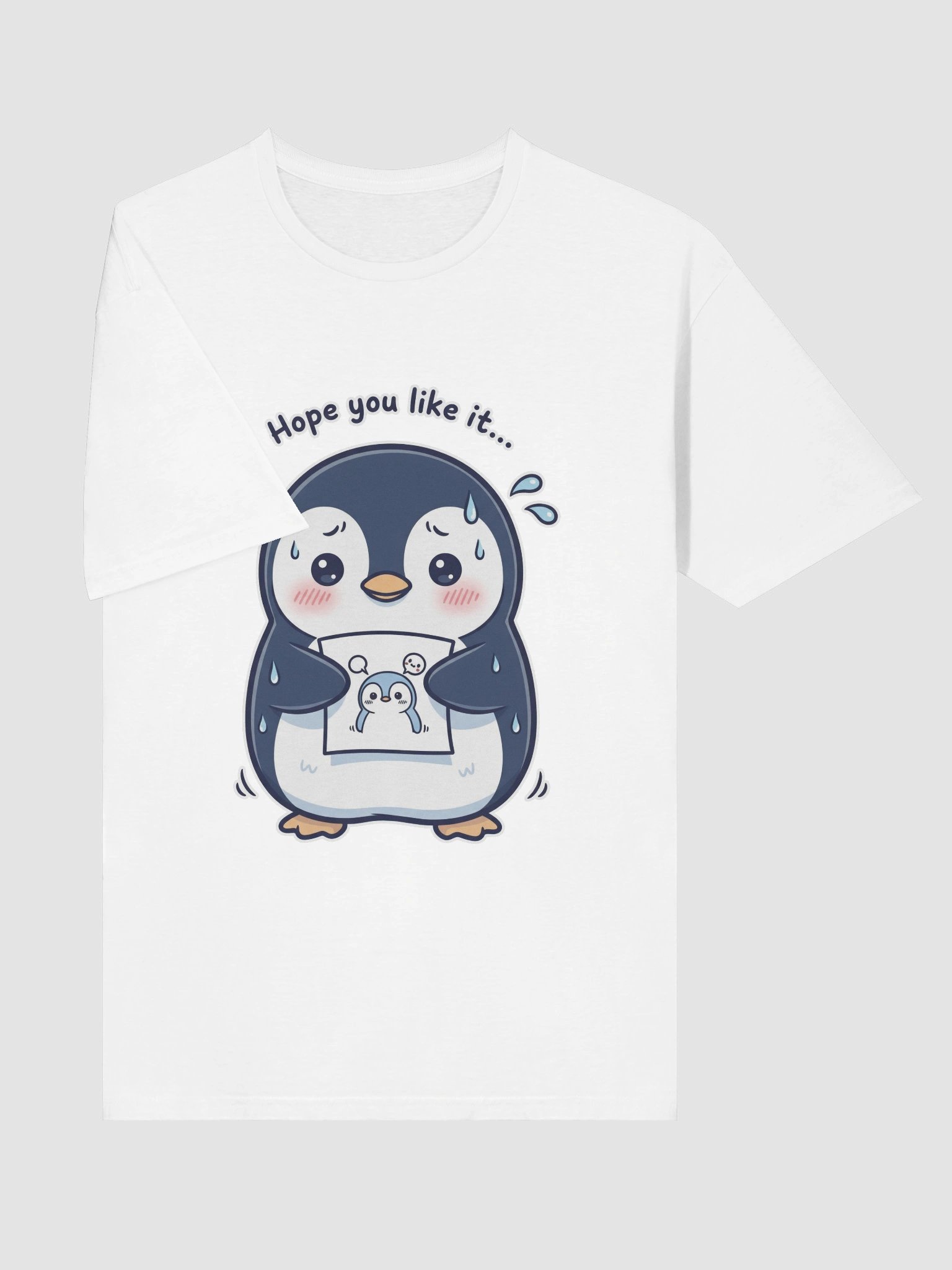 Nervous Penguin Presenting Art Unisex T-Shirt product image (131)
