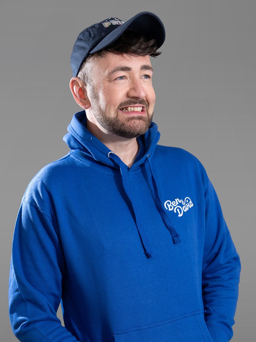 Cruise with Ben and David Logo Embroidered Unisex Hoodie - Blue product image (2)