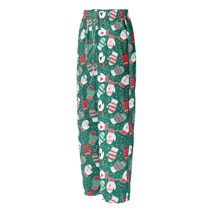 Festive Winter Mittens Pattern (Red & Green) Pyjama Pants product image (2)