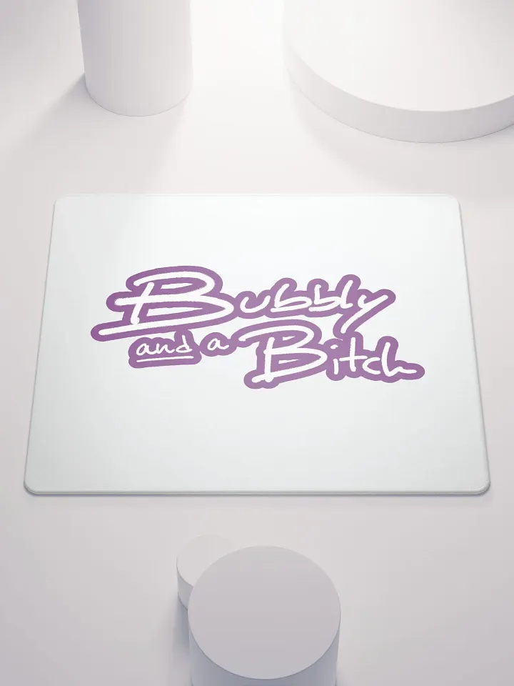 Bubbly and a B*tch (lined design, #763D7D) mouse pad product image (1)