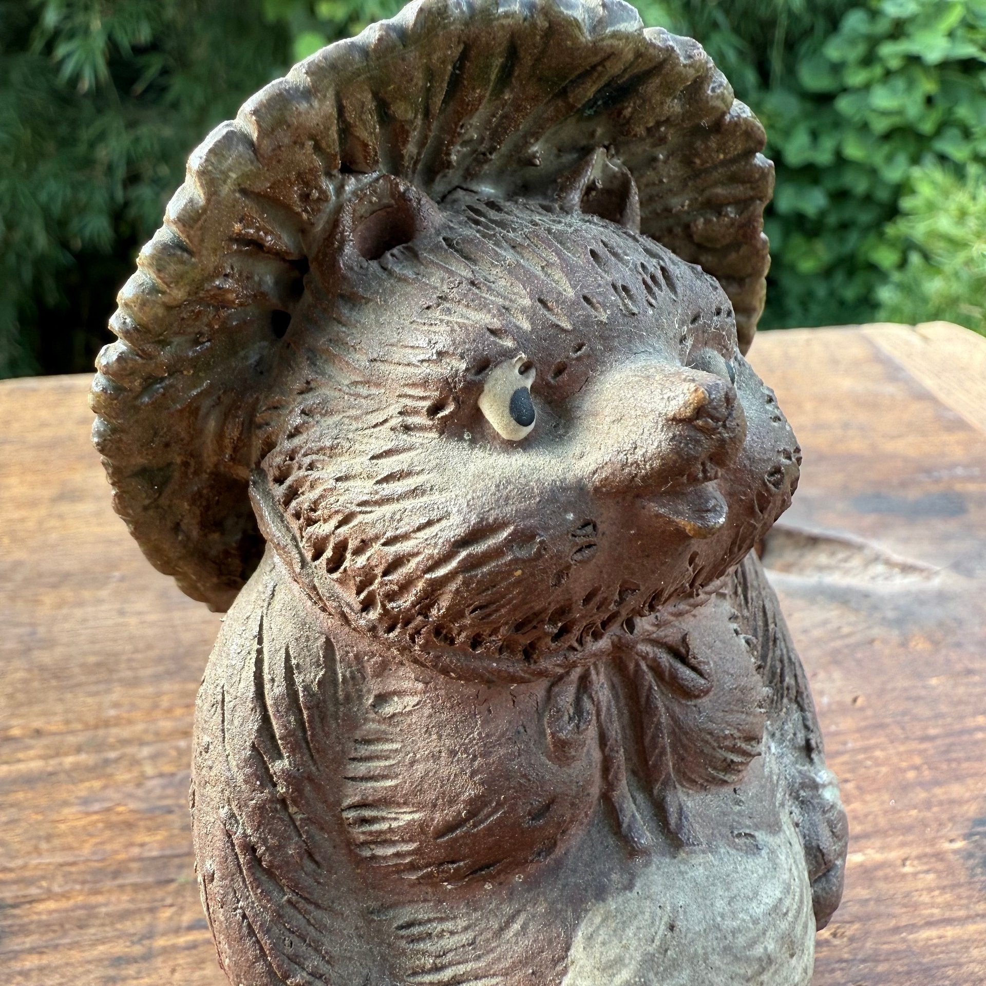 🎎 Vintage Japanese Tanuki Statue with Sake Flask & Ledger – Japan Antique Roadshow product image (4)