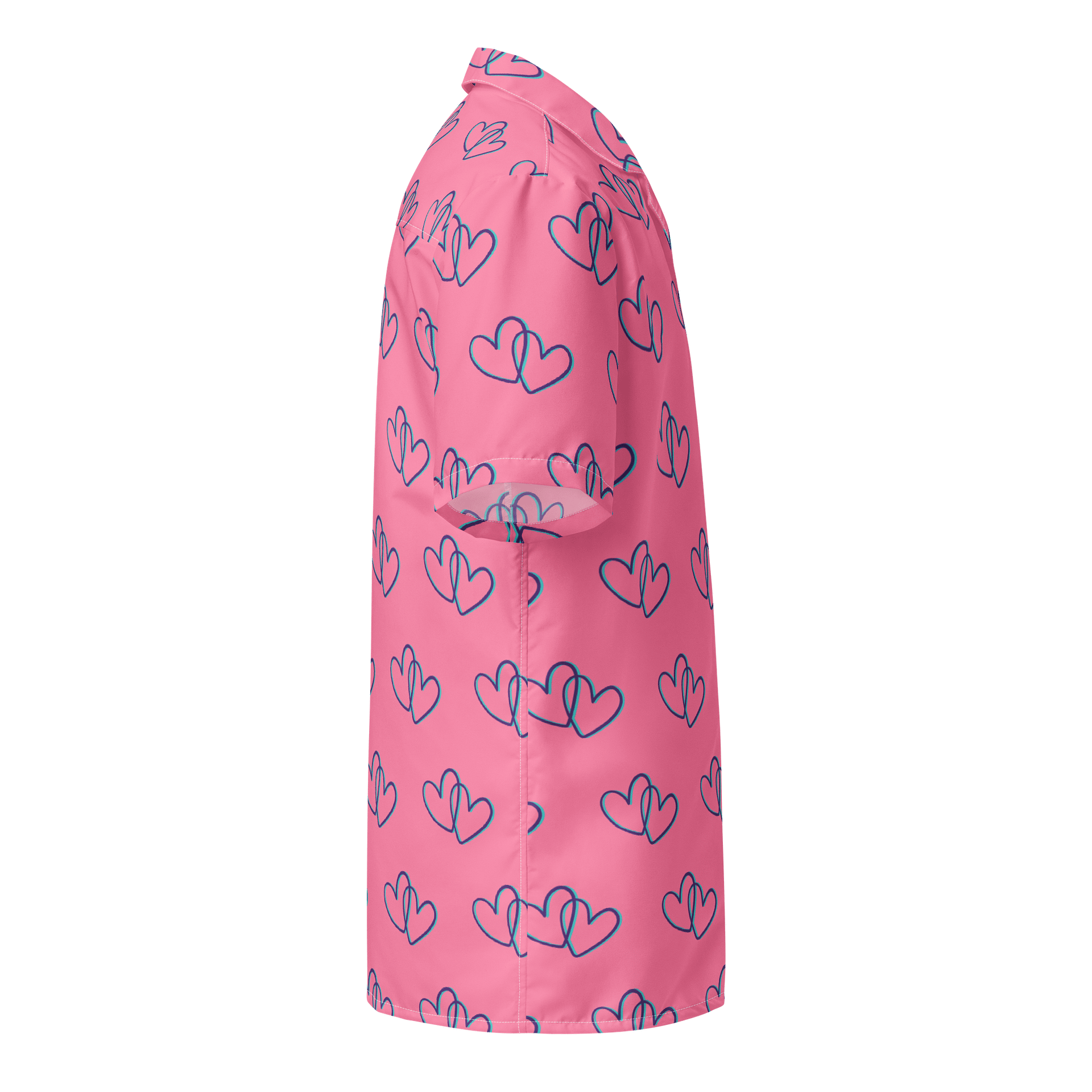 Pink Heart Button-Up Shirt product image (4)