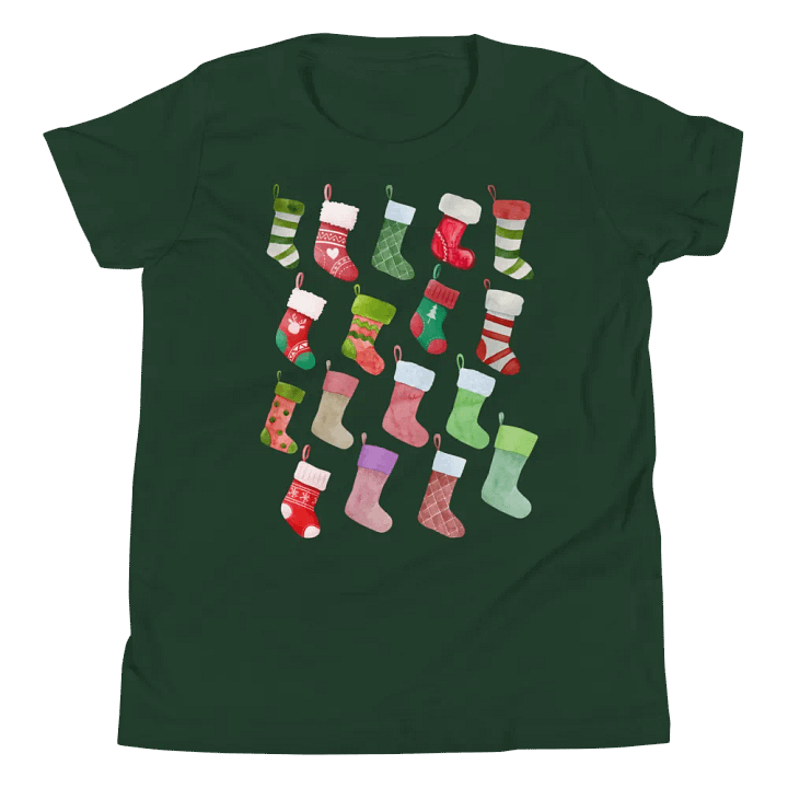 Christmas Stocking Collage Youth T-Shirt product image (2)
