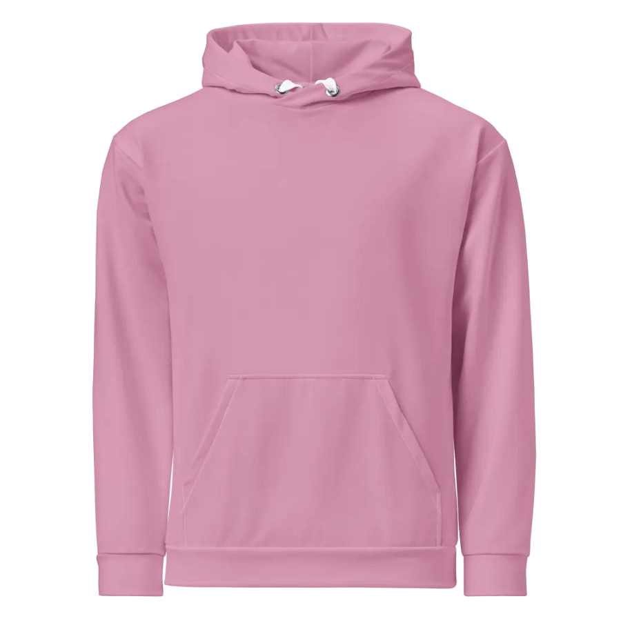 Plain Light Pink Light Summer Unisex Recycled Polyester Heavyweight Premium Hoodie by Treasure Pie product image (11)
