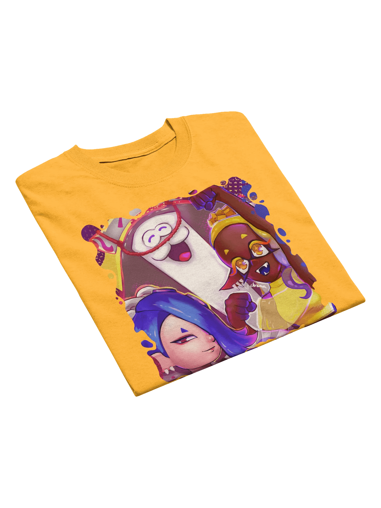 Repping the Splatlands - Colorful Game Fanart - Gildan T-Shirt - Art by CosmicChroma product image (5)
