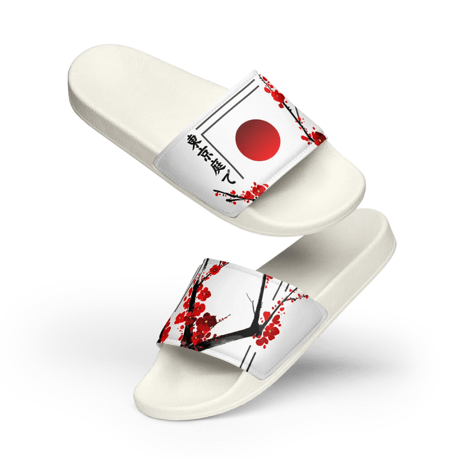 Blossom Burst Sakura - Women's Slides White or Black product image (5)