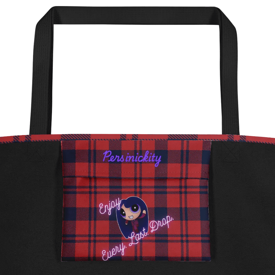 Pizza Love Tote Bag - Red Plaid product image (2)