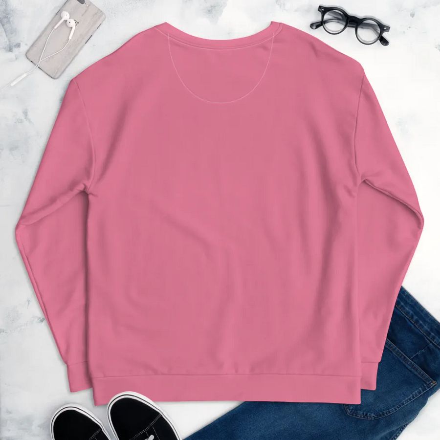 Plain Rosy Pink Soft Summer Unisex Recycled Polyester Heavyweight Premium Sweatshirt by Treasure Pie product image (2)