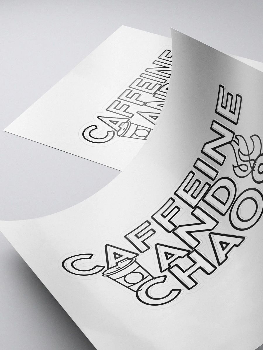 Caffeine and Chaos Kiss Cut Sticker product image (4)