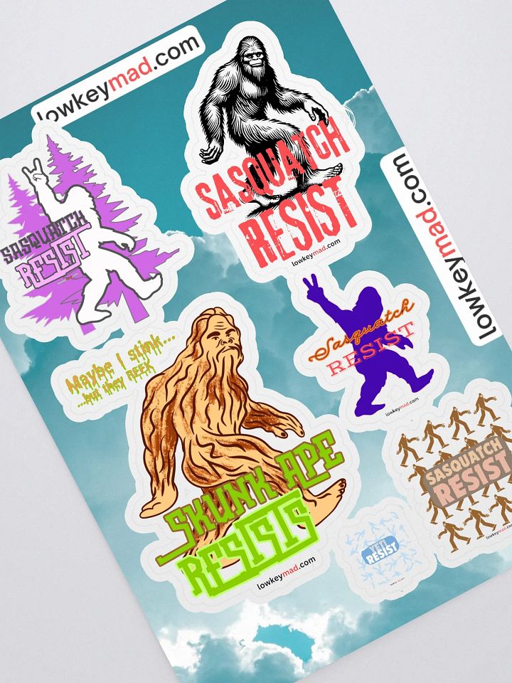 All Sasquatch RESIST Sticker Sheet product image (1)