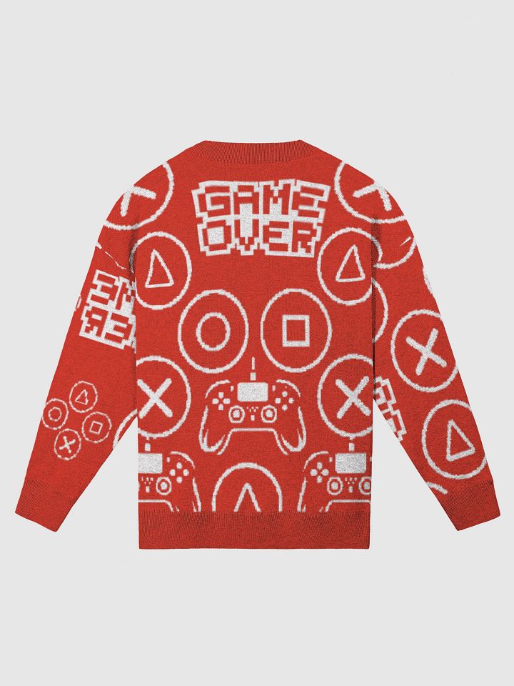 Gamer Knitwear Cardigan – Cozy & Geek-Chic Sweater for Gamers Red product image (2)