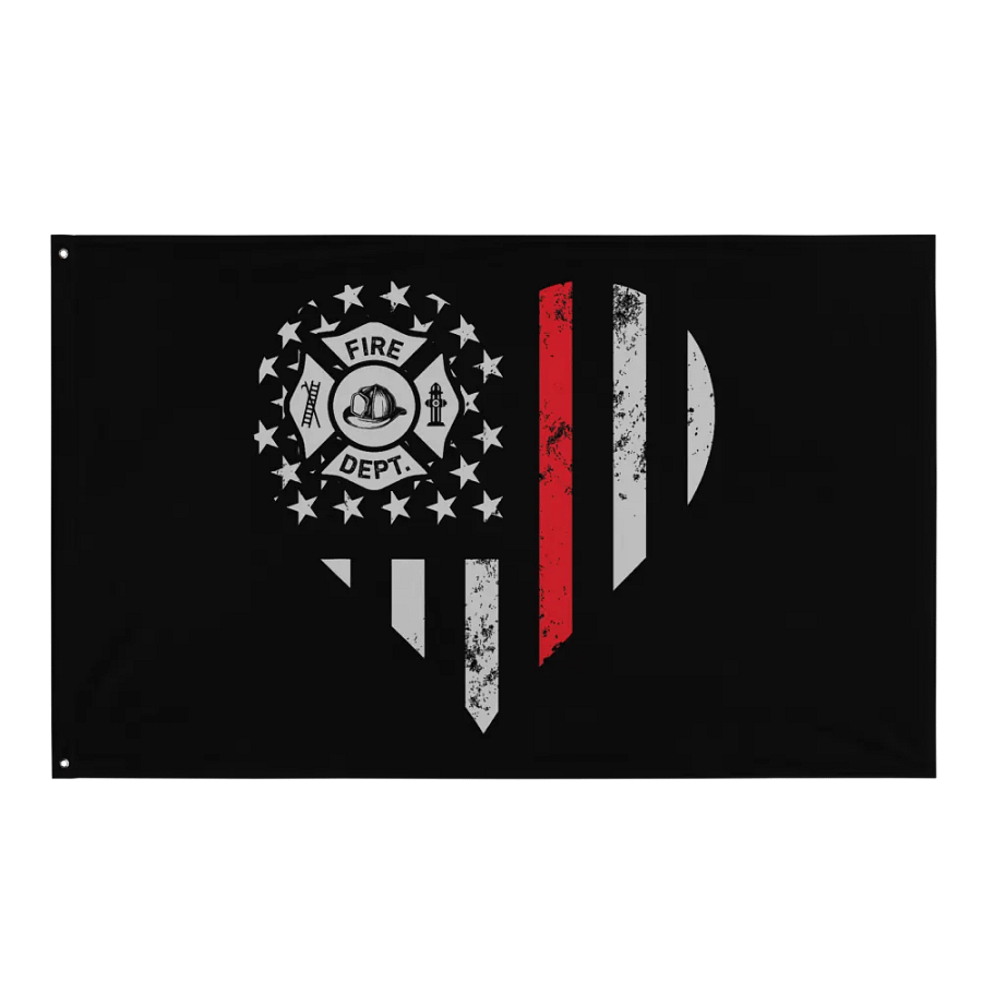 Fire Department Heart - Flag product image (1)