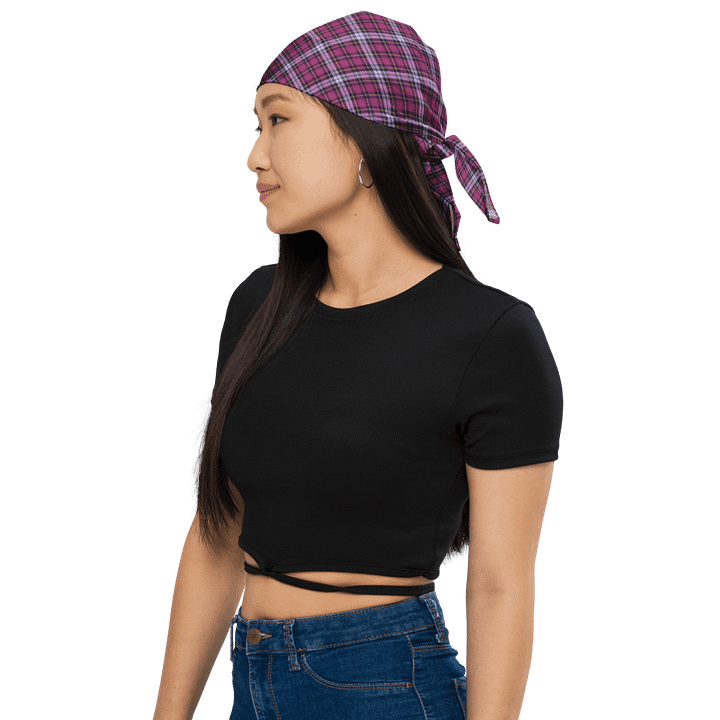 Bright Purple Plaid Bandana product image (1)