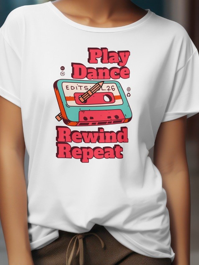 Play, Dance, Rewind, Repeat Graphic T-Shirt product image (1)