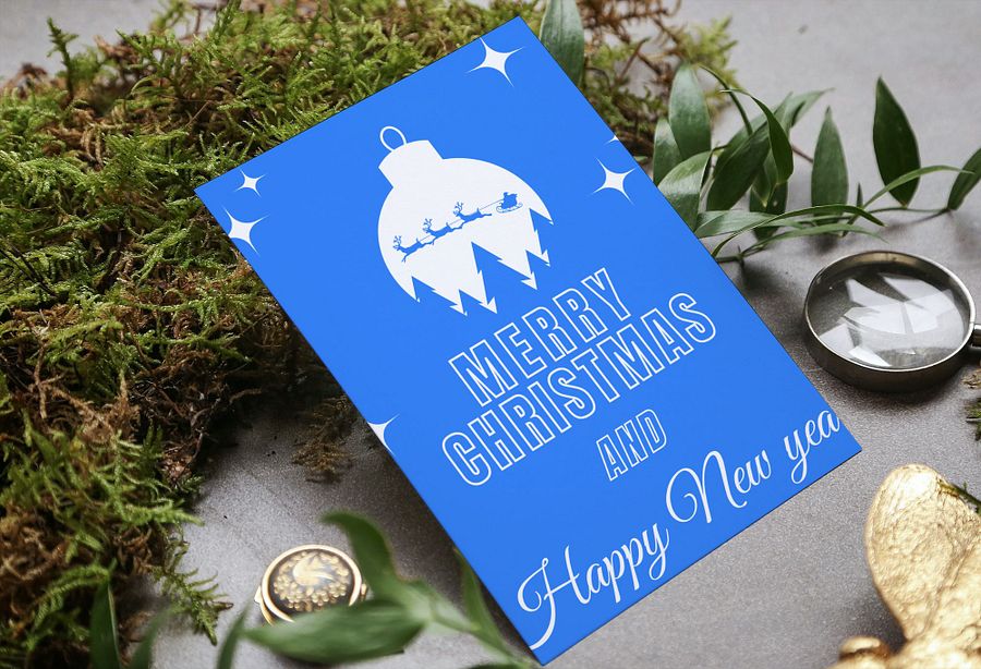 Christmas and New year greetings cards Bundle No 2 (5Cards) product image (4)