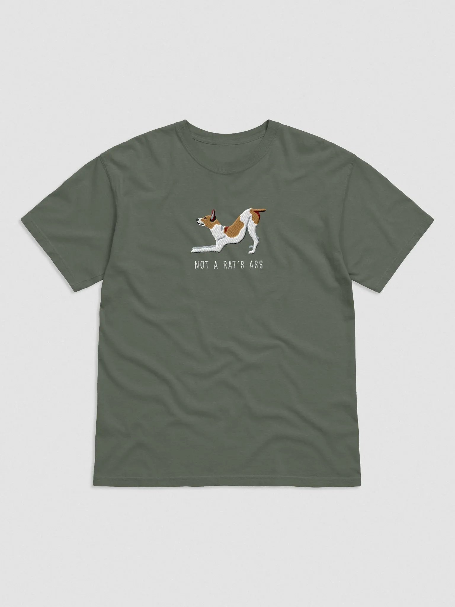 Not a Rat's Ass T-Shirt(Embroidered) of a Rat Terrier product image (4)