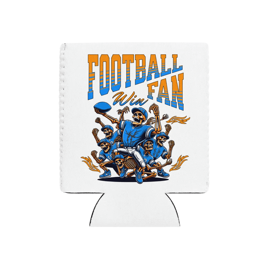 Football Fan Skeleton Touchdown Can Cooler product image (1)