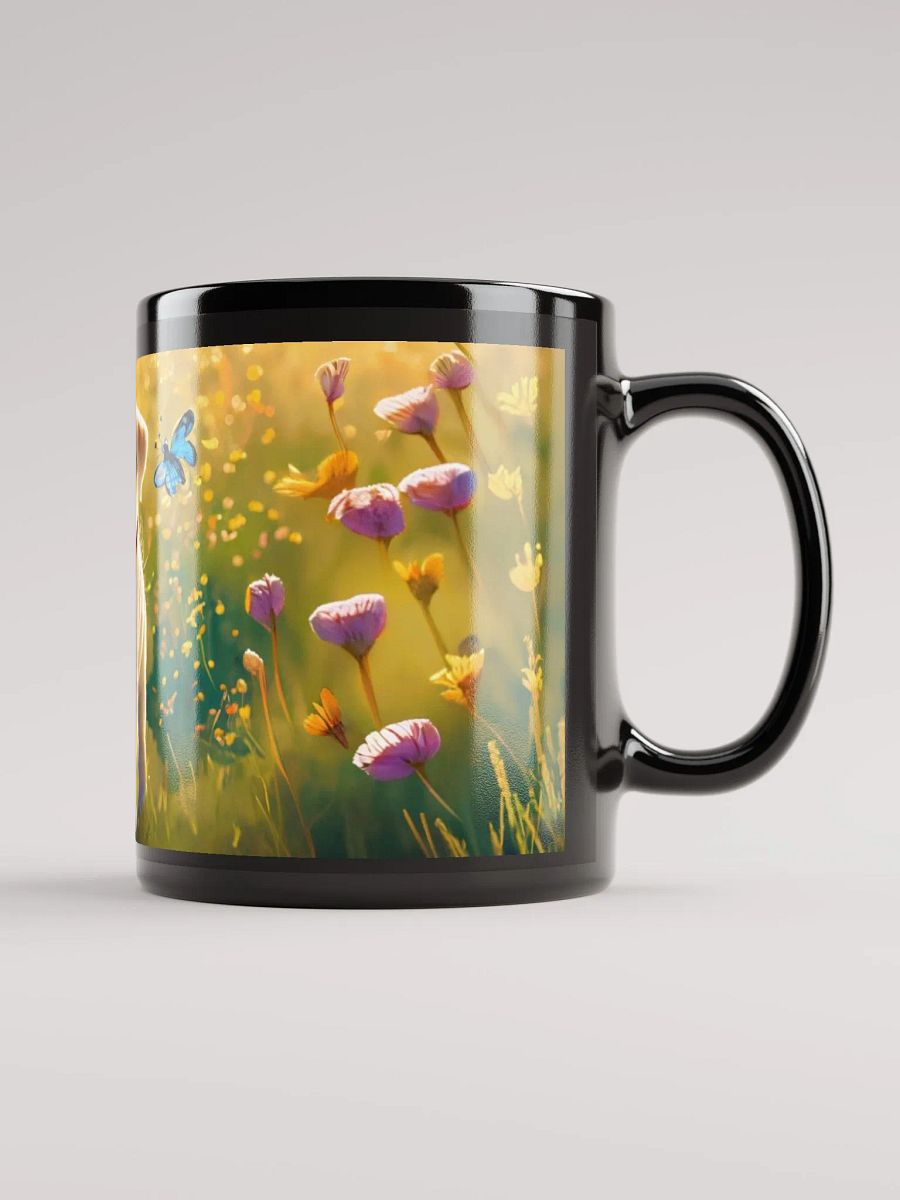 Blooming Buddies: Black Glossy Mug for Labrador Retriever Lovers product image (3)