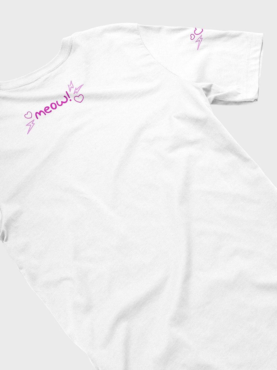 Lovely Digital Meow // T-Shirt - Pink - white shirt product image (4)