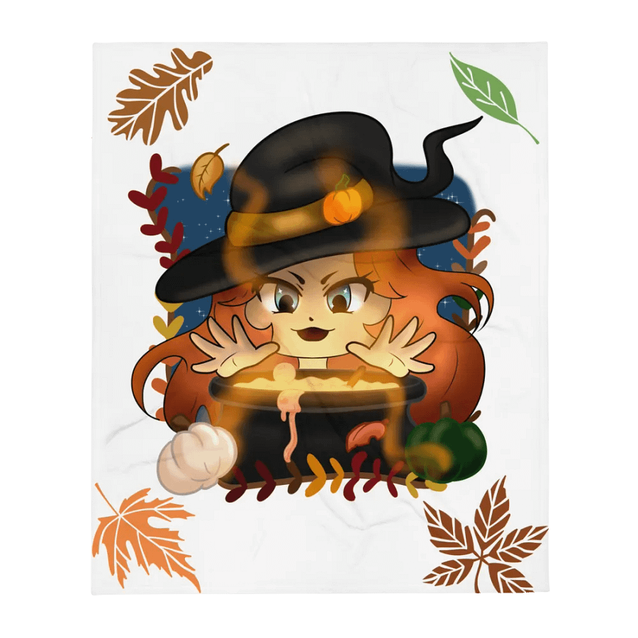 Pumpkin Witch Panda Blanket product image (1)