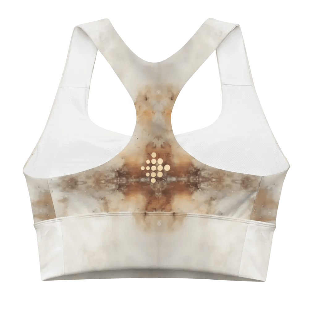 Grunge Gold Abstract Longline Sports Bra product image (3)