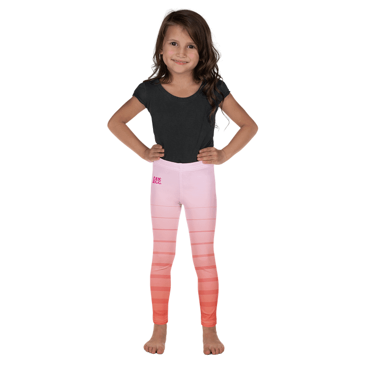 🎨Girls’ | Little Kids | Cape Cuties by BRN.2C.C.™| Leggings 💫| Pink Logo on Pink Horizontal Lines product image (1)
