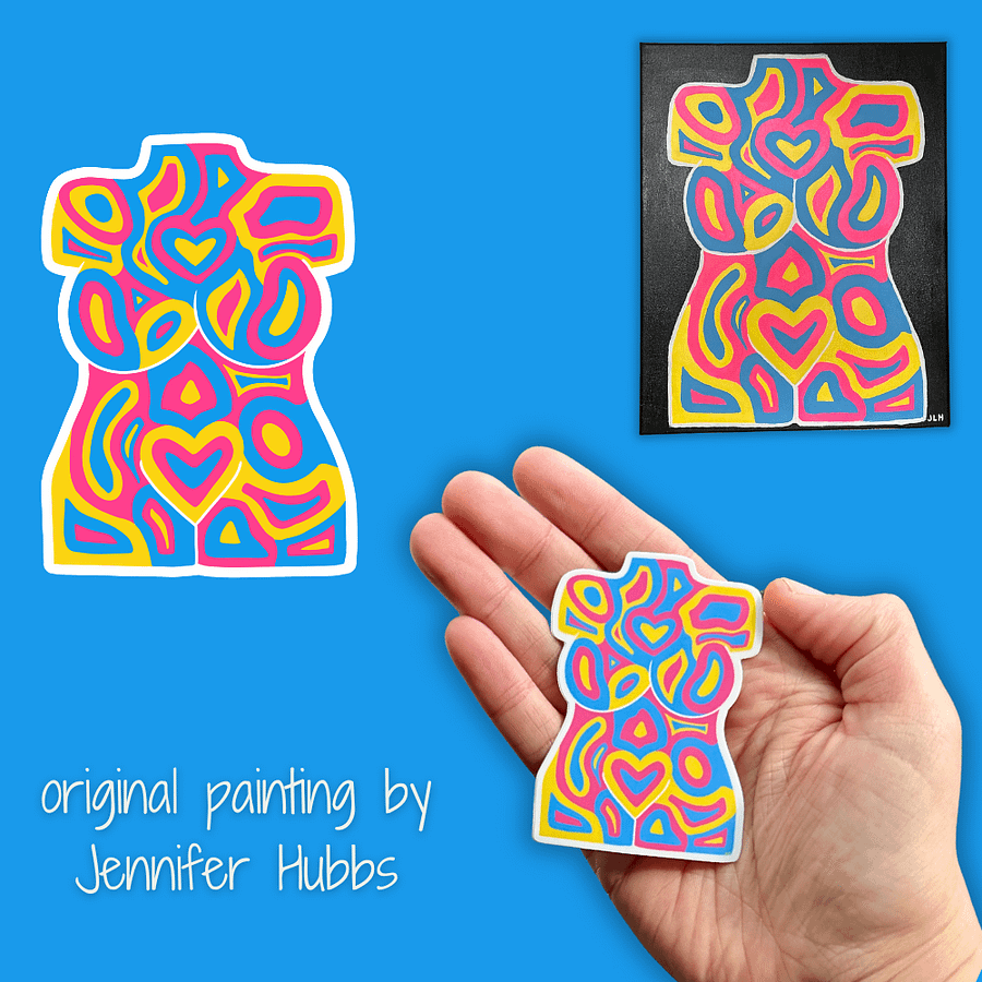 Body Sticker - Pink/Blue/Yellow product image (1)