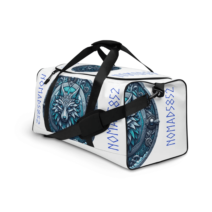 Wolf's Head Shield All-Over Print Duffle Bag product image (10)