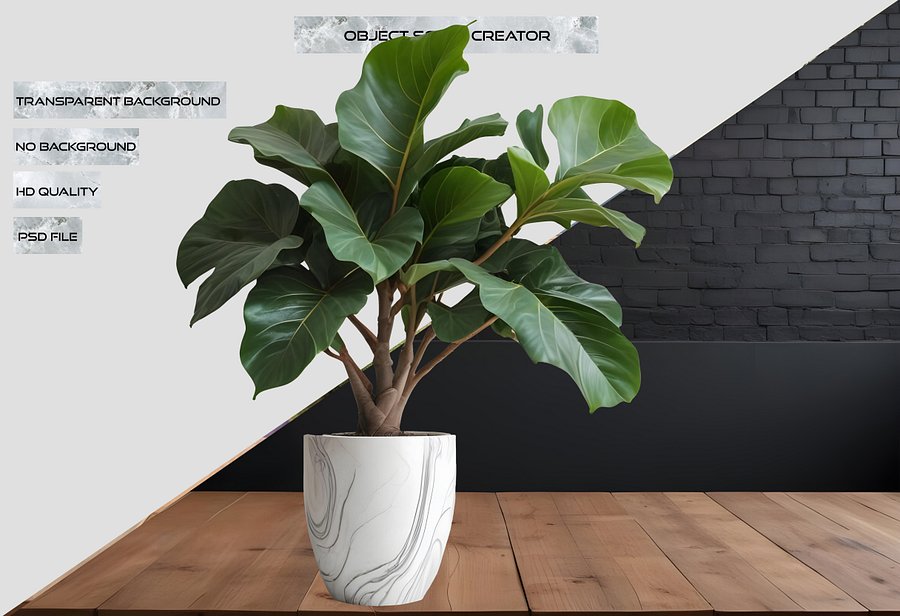 Marble Eternal – Minimalist Marble Planter PNG product image (2)