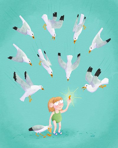 Keeping with the “Oops, All Seagull” @chaoticdrawalong prompt,”. An autobiographical illustration of when I almost became the...