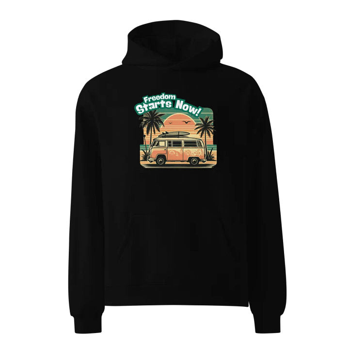 AS Colour Unisex Premium Oversized Hoodie | AI design text Vintage free starts now product image (1)