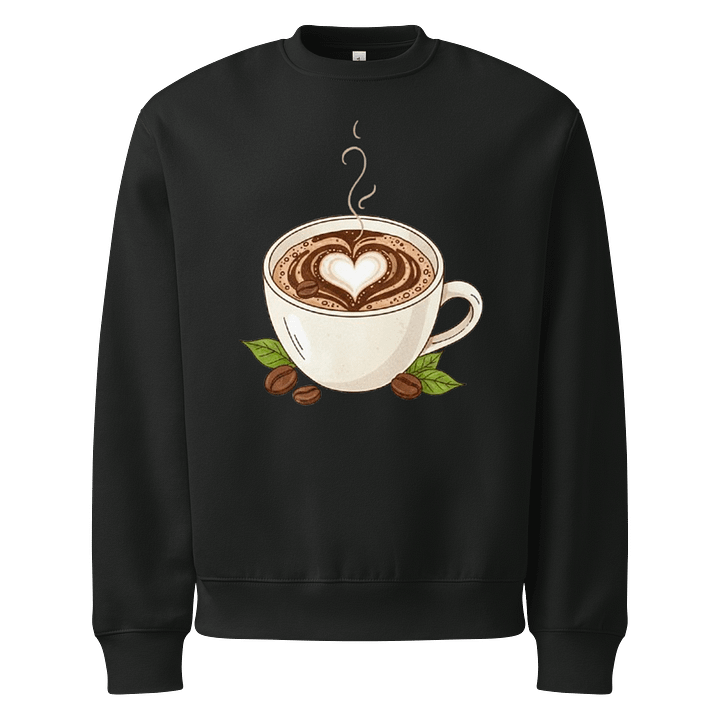 Cozy Coffee Cup with Heart Foam Art - Warm Barista Style Design for Products product image (1)