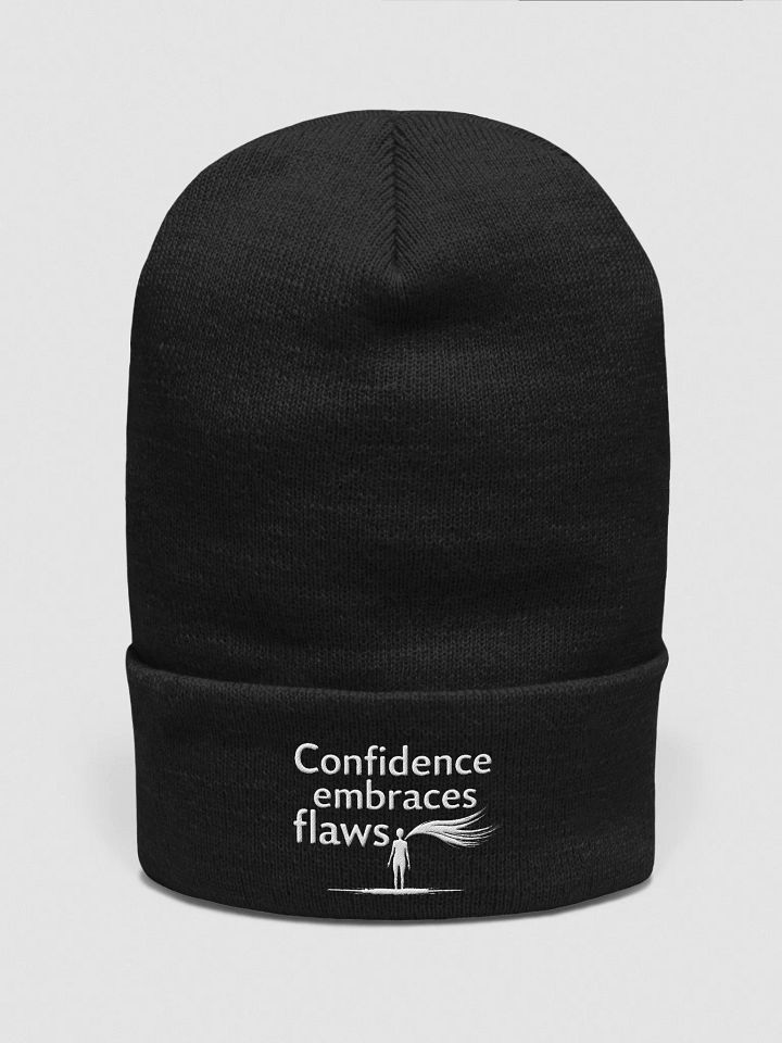 Unlock Your True Potential with Zac Efron’s Inspiring Quote: Confidence Embraces Flaws — Wear It Proudly with Our Exclusive Beanie! product image (1)